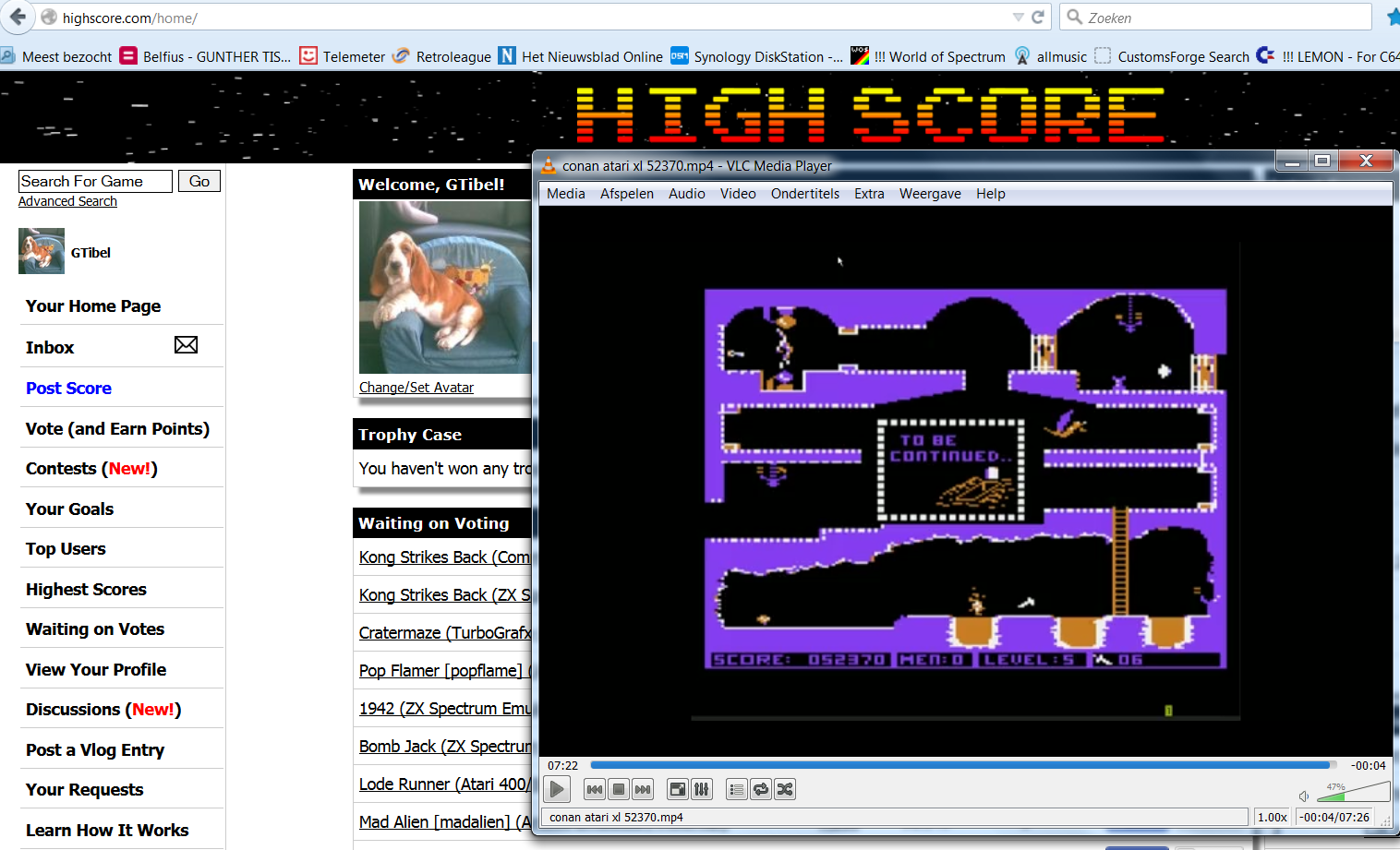 Score on Conan for Atari 8-Bit by GTi 🎱 | Lvl Up Score