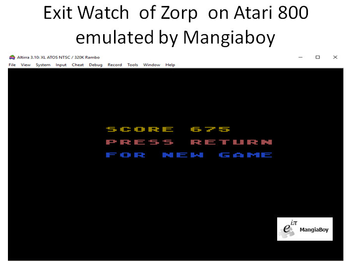 Score on exit watch for atari 8 bit by mangiaboy hs lvl up score